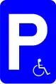 E9a: Parking reserved for the disabled