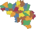 Map of the 27 judicial arrondissements from before 2014