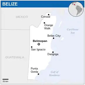 Location of Belize