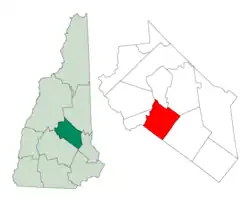 Location in Belknap County, New Hampshire