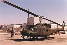 CH-135 Twin Huey 135103 after repainting in anti-IR olive and green scheme