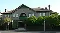 Belmont Flats.  Alma Road, St Kilda, Victoria; completed 1923.  Rare example of the bungalow style applied to an apartment building