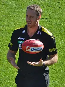 Ben Rutten as Richmond assistant coach in 2018