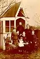 Benjamin Waugh with some of his family of twelve children in about 1889.