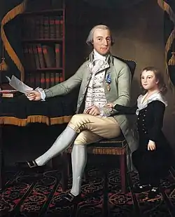 Portrait of Benjamin Tallmadge with son William (1790)