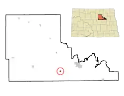 Location of Oberon, North Dakota