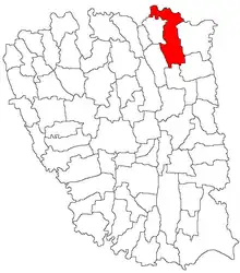 Location in Galați County