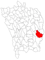 Location in Vaslui County