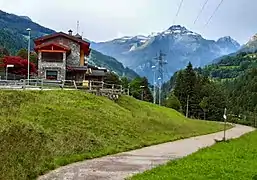 View of Punta Scais peak from Gromo