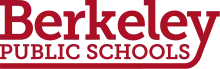 The words "Berkeley Public Schools" rendered in a red, modern serif typeface