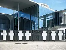 "White Crosses" memorial next to the Reichstag building Berlin