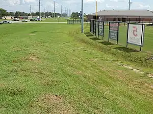 Berm toward mid right field