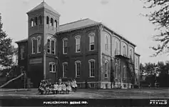 1st Berne High School Building (1888-1939; photo c.1910 after renovations)