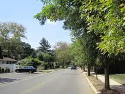 Looking down Alexander Road