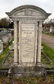 The grave of opera singer Bertha Lewis