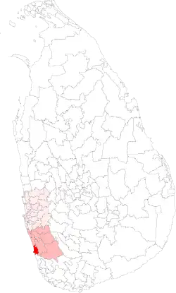 Location of Beruwala