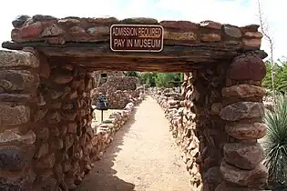 Besh-Ba-Gowah, looking south down main corridor, Globe, AZ