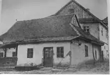 The Baal Shem Tov's shul in Medzhybizh, Ukraine (c. 1915), destroyed and recently rebuilt