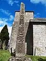 Bewcastle cross south perspective view