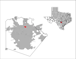 Location of Hollywood Park, Texas