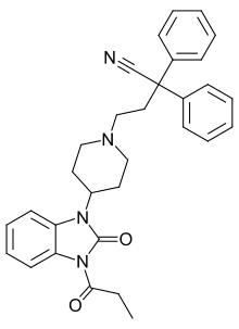 Chemical structure of bezitramide.