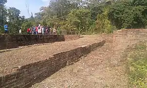 A section of the brick platform of Bhismaknagar.