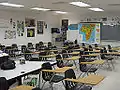 A social studies classroom.