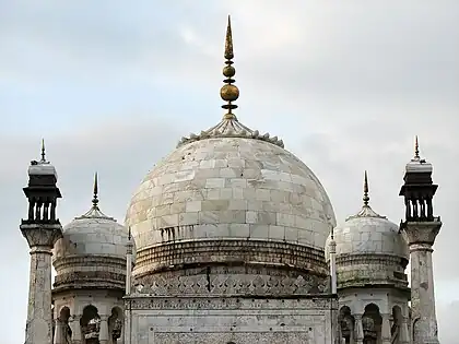 The view of tomb in clear skies