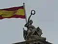 Statue of Hispania by Agustí Querol above the library