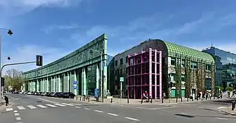 The University of Warsaw Library located in Powiśle-Skarpa, in 2018.