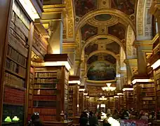 The central aisle of the Library