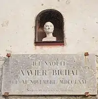 Bust and plaque