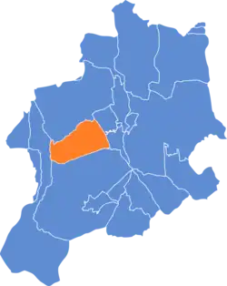 Location of Aleksandrowice within Bielsko-Biała