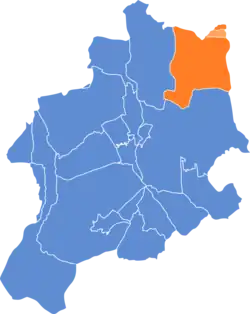 Location of Hałcnów within Bielsko-Biała