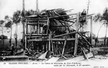 Old postcard showing the bifurcation station destroyed by the explosion of September 17, 1914.