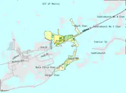 U.S. Census Bureau map showing CDP boundaries