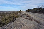 A photo of the scenic drive with the city of Big Spring in the background