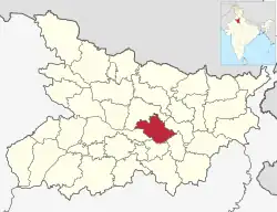 Location of Begusarai district in Bihar