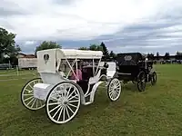 White and black barouche at an exhibition in Nedelišće, Croatia