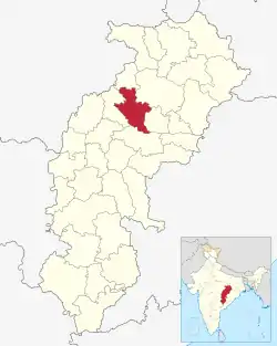 Location in Chhattisgarh