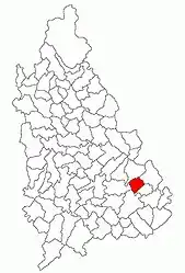 Location in Dâmbovița County