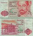 2000 pesetas, 1980.