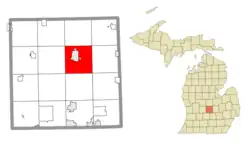 Location within Clinton County