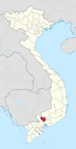 Location of Bình Dương within Vietnam