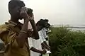 Birdwatchers in Karaivetti Bird Sanctuary