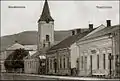 Roman Catholic church in Gura Humorului (German: Gura Humora), early 20th century