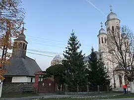 The old and new churches in Curtea