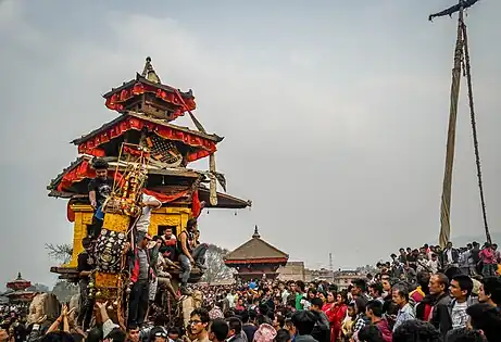 Bisket Jatra Chariot Bhaktapur, Nepal.