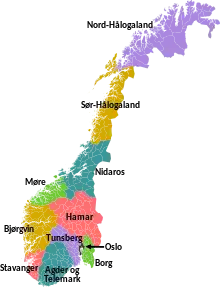 Location of the Diocese of Stavanger