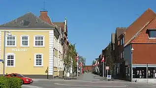 The pedestrian street in Bjerringbro